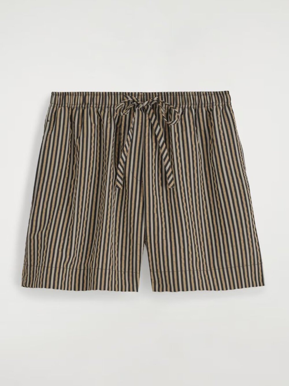NWT COS Brown/Black Striped Seersucker Shorts Size 6